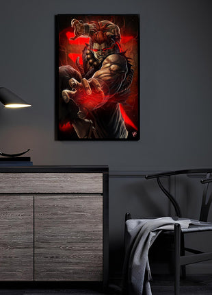 Akuma Wall Art | Street Fighter Ultra-HD Acrylic, Metal & Canvas Print - Snapping Turtle Gallery