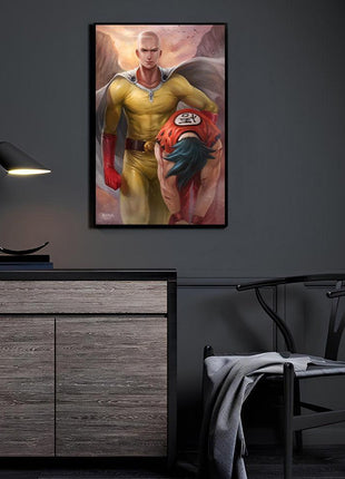 Saitama vs Goku Wall Art | Anime HD Acrylic, Metal & Canvas Print - Snapping Turtle Gallery