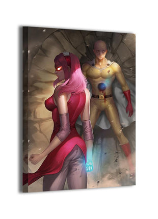 Sakura vs Saitama Wall Art | Naruto x One Punch Man Ultra-HD Print - Snapping Turtle Gallery
