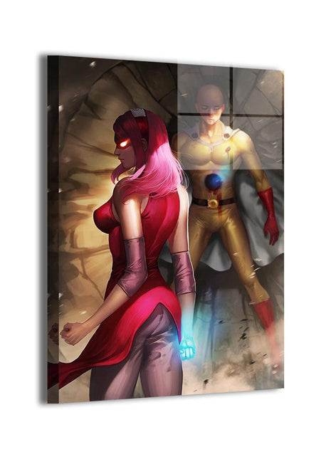 Sakura vs Saitama Wall Art | Anime Fan Art | Snapping Turtle Gallery [variant_option1] Print, Premium Wall Art by Snapping Turtle Gallery