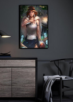 San Wall Art | Princess Mononoke Ultra-HD Acrylic, Metal & Canvas - Snapping Turtle Gallery
