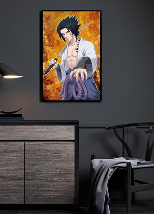 Sasuke Cursed Mark Wall Art | Naruto Acrylic, Metal & Canvas - Snapping Turtle Gallery