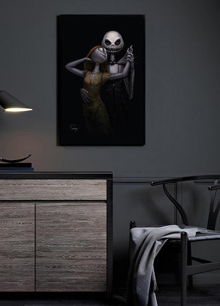 Jack Skellington Sally Wall Art | Nightmare Before Christmas Acrylic, Metal & Canvas - Snapping Turtle Gallery