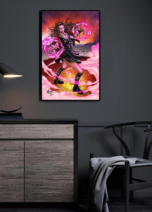 Scarlet Witch Art | Acrylic, Metal & Canvas - Snapping Turtle Gallery