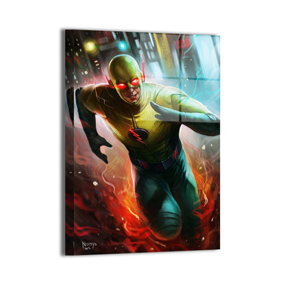 Scarlet Nemesis Wall Art Metal Print – Reverse Flash by Nopeys