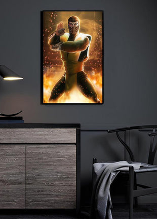 Scorpion Wall Art | Mortal Kombat Fan Art | Snapping Turtle Gallery - Snapping Turtle Gallery