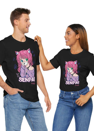 Senpai Cat Girl Shirt | Anime Streetwear Fan Art | Snapping Turtle Gallery [variant_option1] Print, Premium Wall Art by Snapping Turtle Gallery