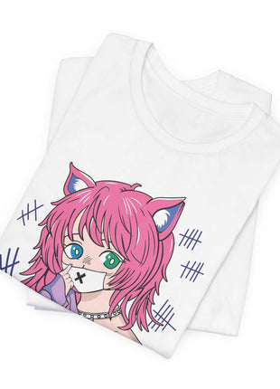Senpai Cat Girl Shirt | Anime Streetwear Fan Art | Snapping Turtle Gallery [variant_option1] Print, Premium Wall Art by Snapping Turtle Gallery