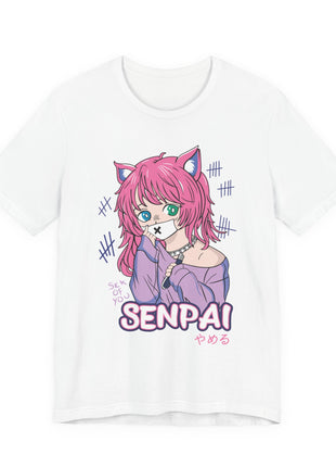 Senpai Cat Girl Shirt | Anime Streetwear Fan Art | Snapping Turtle Gallery [variant_option1] Print, Premium Wall Art by Snapping Turtle Gallery
