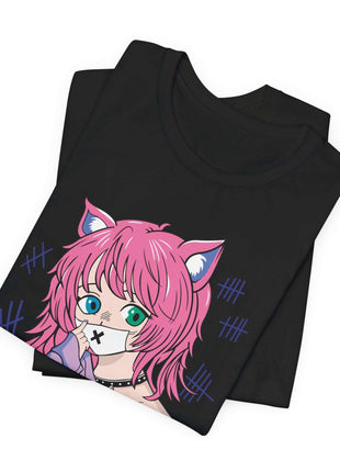 Senpai Cat Girl Shirt | Anime Streetwear Fan Art | Snapping Turtle Gallery [variant_option1] Print, Premium Wall Art by Snapping Turtle Gallery
