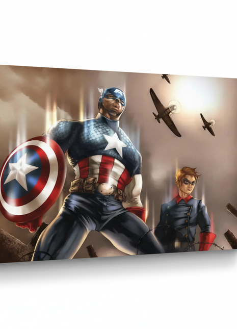 Sentinels of Liberty Wall Art | Captain America Fan Art | Snapping Turtle Gallery [variant_option1] Print, Premium Wall Art by Snapping Turtle Gallery