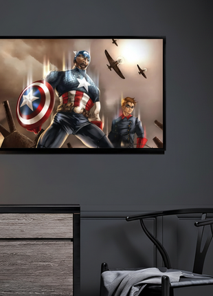 Sentinels of Liberty Wall Art | Captain America Fan Art | Snapping Turtle Gallery [variant_option1] Print, Premium Wall Art by Snapping Turtle Gallery