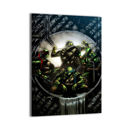 Shadowed Sewer Guardians Wall Art Canvas Print – TMNT by Jimbo Salgado & Brian Valeza