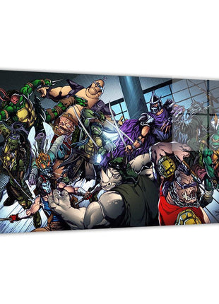 Shellshock Showdown Wall Art | TMNT Villains Battle Print | STG [variant_option1] Print, Premium Wall Art by Snapping Turtle Gallery