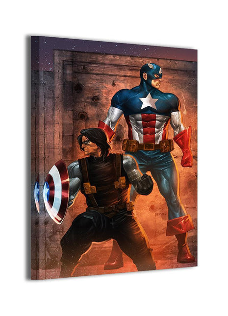Shield Brothers Captain America and Winter Soldier wall art display