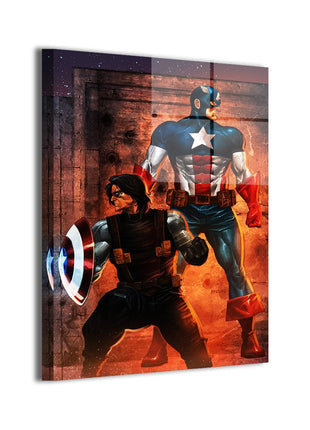 Shield Brothers Captain America and Winter Soldier Marvel wall art