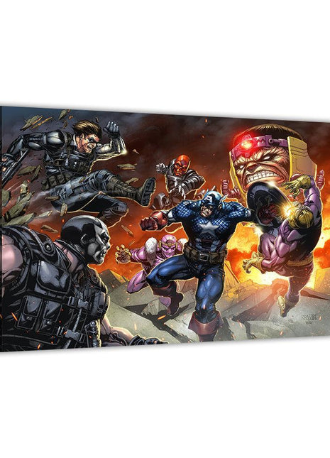Shield of Legends Marvel battle wall art display