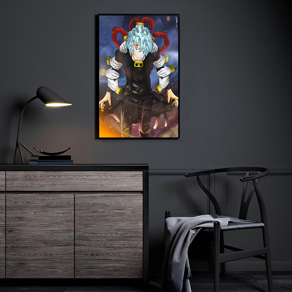 11x17 Shigaraki print with red eyes and decaying hands
