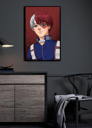 Shoto Todoroki Wall Art | My Hero Academia Acrylic, Metal & Canvas - Snapping Turtle Gallery
