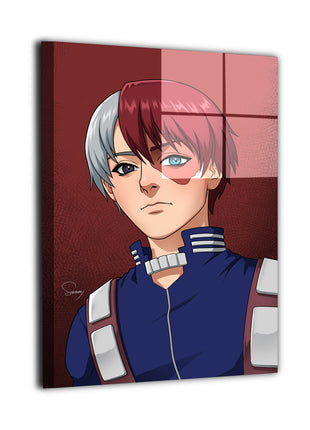 Shoto Todoroki Wall Art | My Hero Academia Acrylic, Metal & Canvas - Snapping Turtle Gallery