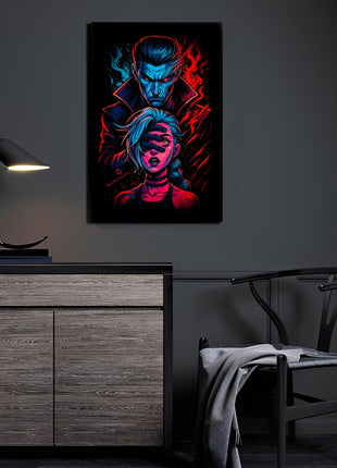 False Hero's Control Silco & Jinx Wall Art