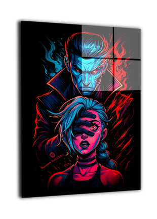 False Hero's Control Silco & Jinx Wall Art