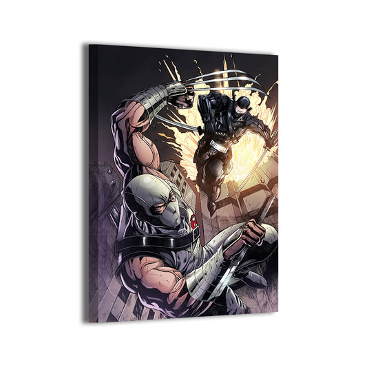 Silent Rivals Wall Art Canvas Print – Snake Eyes vs Storm Shadow GI Joe by Jey Silva & Bryan Arfel Magnaye