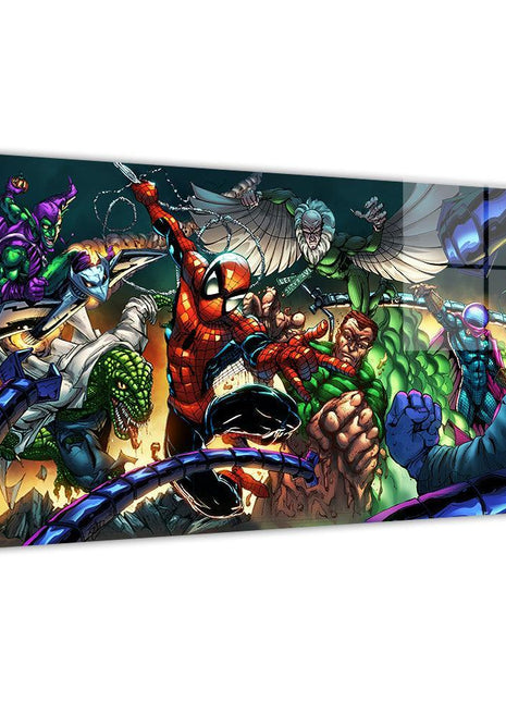 Sixfold Menace Spider-Man vs Sinister Six wall art by Keith Curtis