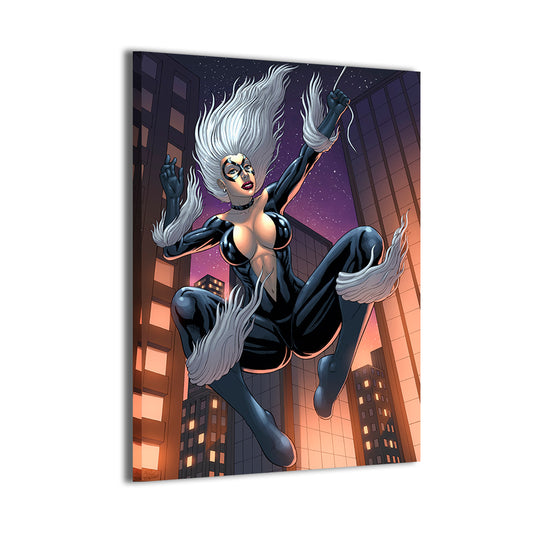 Canvas—dynamic rooftop swing with flowing hair and glossy suit; Keith Curtis x Nestor Redulla Jr.