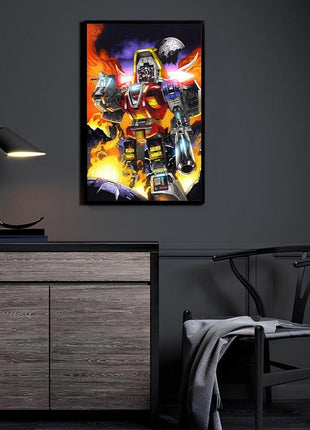 Slag Dinobot Art | Acrylic, Metal & Canvas - Snapping Turtle Gallery