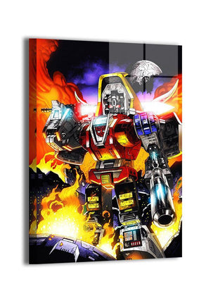 Slag Dinobot Art | Acrylic, Metal & Canvas - Snapping Turtle Gallery