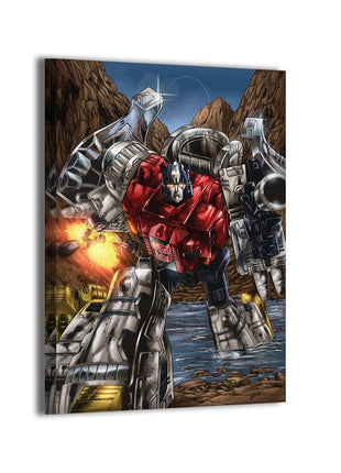 Sludge Dinobot Art | Acrylic, Metal & Canvas - Snapping Turtle Gallery