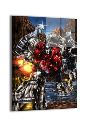 Sludge Dinobot Art | Acrylic, Metal & Canvas - Snapping Turtle Gallery