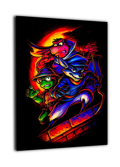 Cooper Gang Caper canvas wall art showing the full crew together in a single high-contrast team portrait