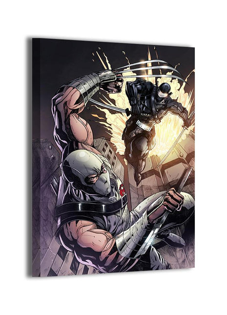 Snake Eyes vs Storm Shadow Wall Art | Silent Rivals | Snapping Turtle Gallery - Snapping Turtle Gallery