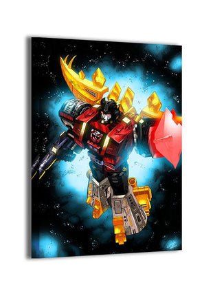 Snarl Dinobot Art | Acrylic, Metal & Canvas - Snapping Turtle Gallery