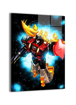 Snarl Dinobot Art | Acrylic, Metal & Canvas - Snapping Turtle Gallery