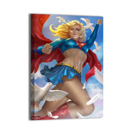 Soaring Hope Wall Art Canvas Print – Supergirl by Nopeys