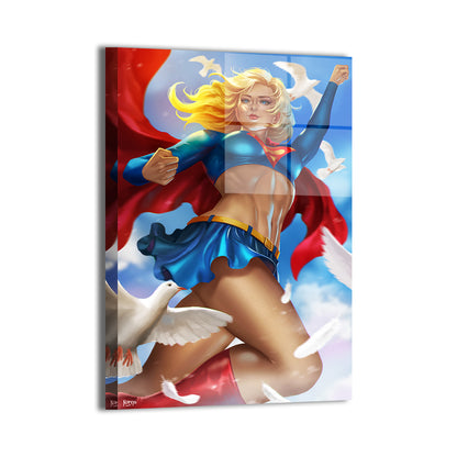 Soaring Hope Wall Art Metal Print – Supergirl by Nopeys