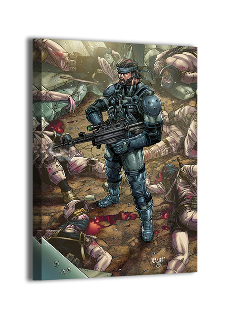 Solid Snake Art | Acrylic, Metal & Canvas - Snapping Turtle Gallery