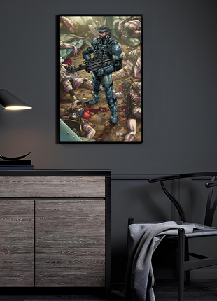 Solid Snake Art | Acrylic, Metal & Canvas - Snapping Turtle Gallery