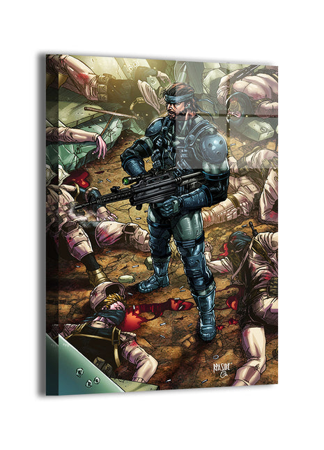 Solid Snake Art | Acrylic, Metal & Canvas - Snapping Turtle Gallery