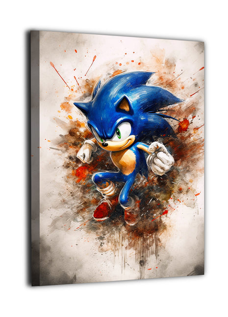 Sonic the Hedgehog Art | Acrylic, Metal & Canvas - Snapping Turtle Gallery