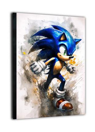 Sonic the Hedgehog Art | Acrylic, Metal & Canvas - Snapping Turtle Gallery
