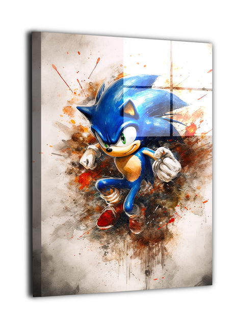 Sonic the Hedgehog Art | Acrylic, Metal & Canvas - Snapping Turtle Gallery