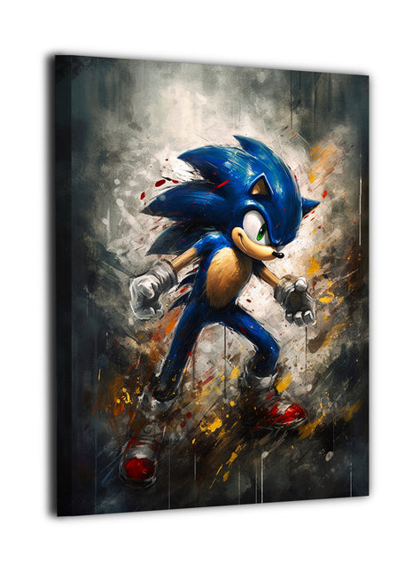 Sonic the hedgehog Art | Acrylic, Metal & Canvas - Snapping Turtle Gallery