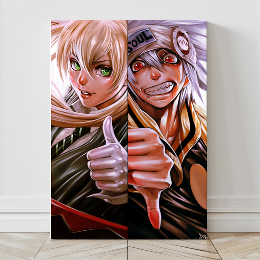 Large 24x36 canvas art of Soul Eater’s Soul and Maka – expressive anime portrait
