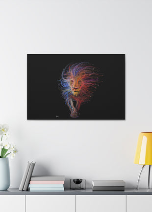 Spectrum King – Vibrant Line Art Lion Wall Print | STG Collection - Snapping Turtle Gallery