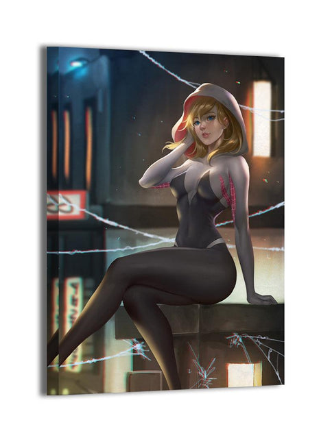 Spider-Gwen Wall Art | Marvel Spider-Man Acrylic, Metal & Canvas - Snapping Turtle Gallery