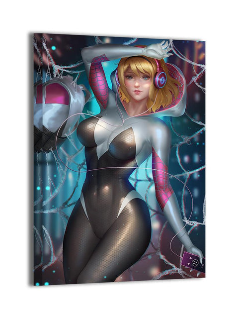 Spider-Gwen Wall Art | Spider-Verse HD Acrylic, Metal & Canvas Print - Snapping Turtle Gallery